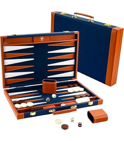Amazon.co.jp: Deluxe Backgammon Board Set - (Black Attache Case